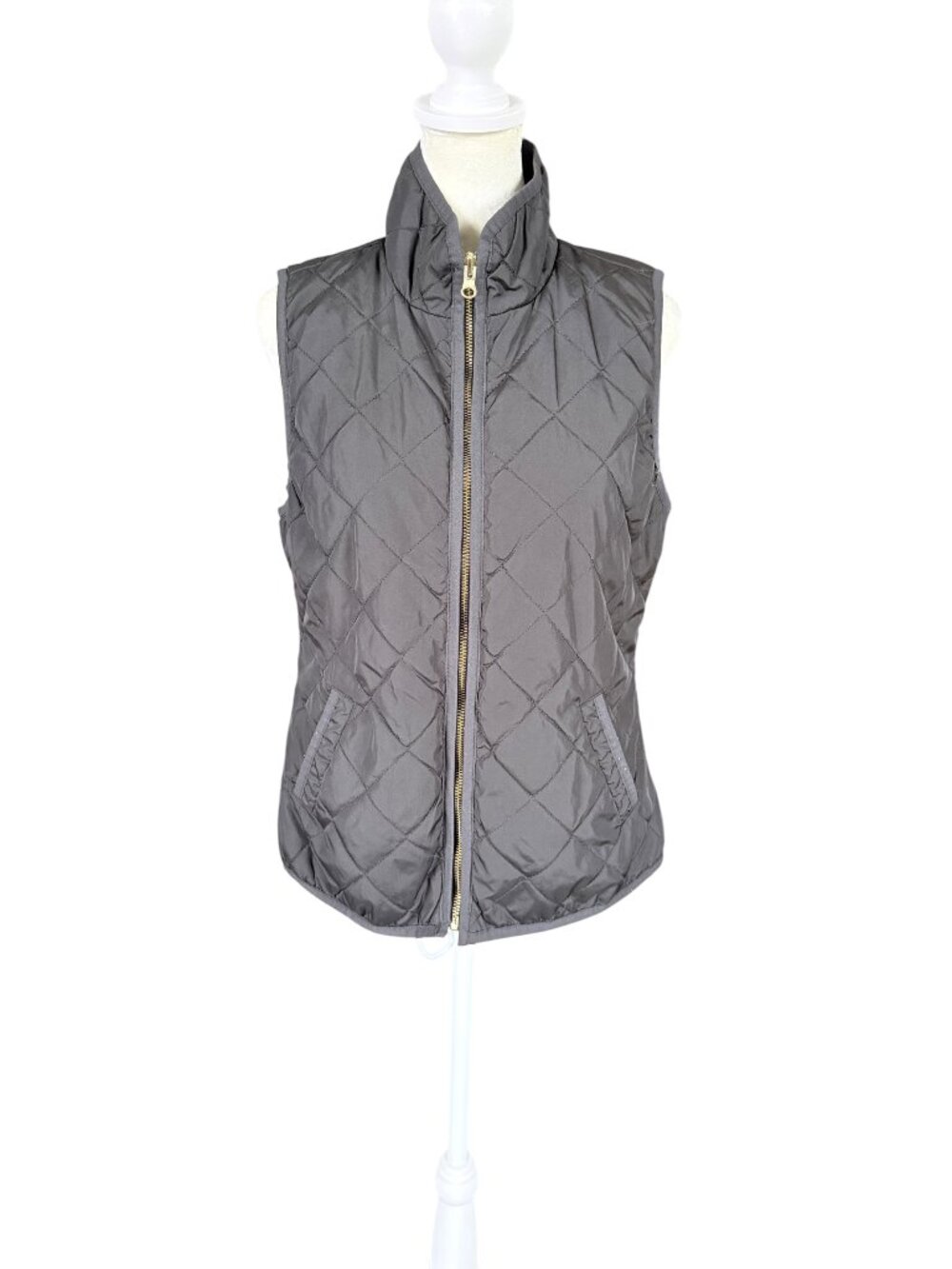 Old Navy black sleeveless zip up vest women's size small